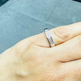 Luxury Platinum Wedding Band with Lab Diamonds, Minimalist Baguette Diamond Eternity Ring