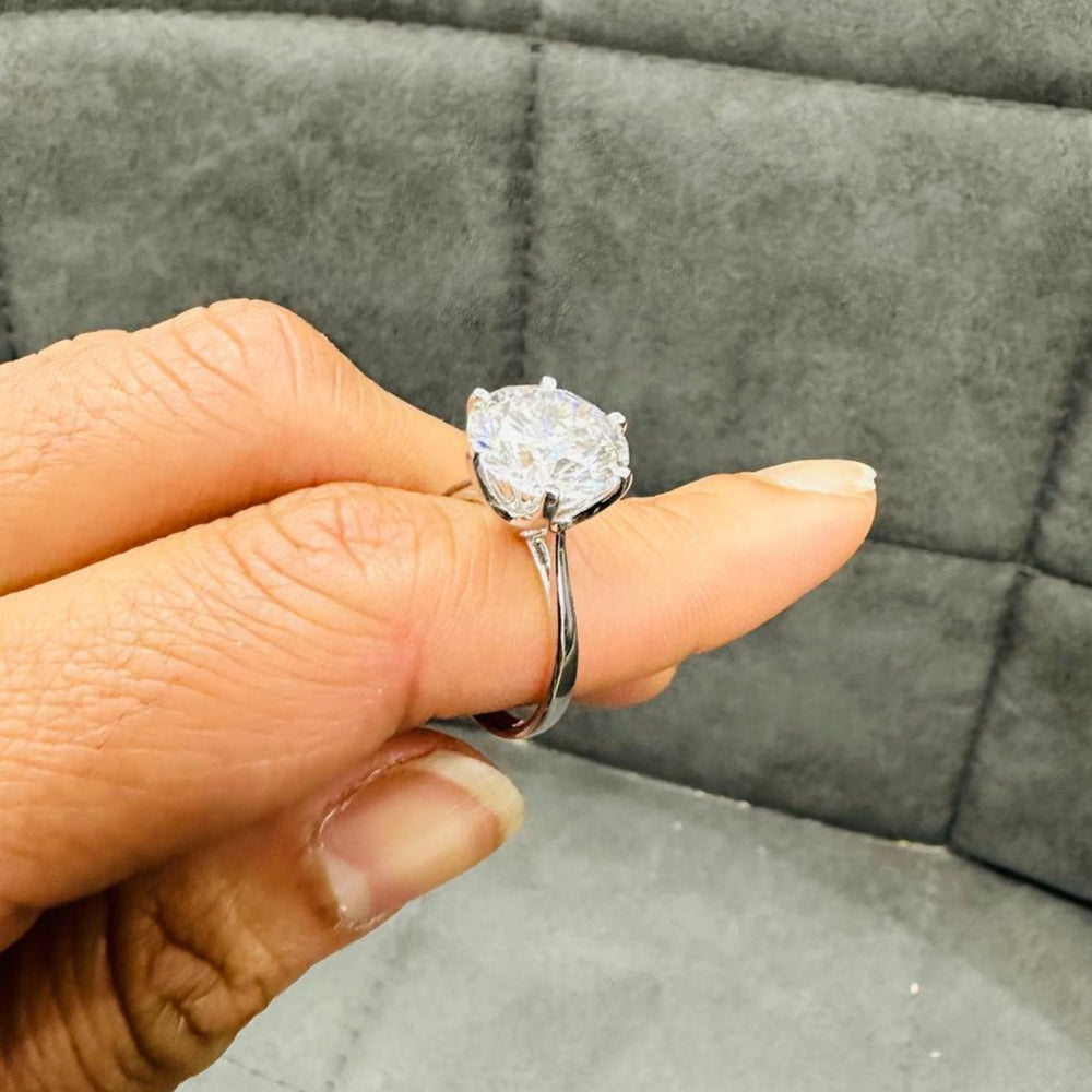 platinum engagement ring 5 carat diamond ring