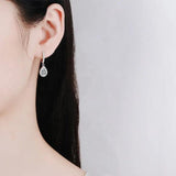 0.30Ct Lab Grown Diamond Dangle Drop Earrings in White Gold