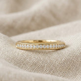 Lab Diamond Heritage Grain Ring 0.15ct H/SI in 18K Gold Vermeil