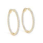 0.5-2.0ct Classic Diamond Hoop Earrings in Gold & Platinum
