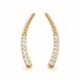 0.3ct Wavy Diamond Hoop Earrings in Gold & Platinum