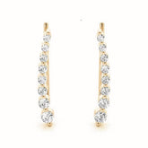 0.25ct Chain Diamond Drop Earrings in Gold & Platinum