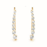 0.25ct Chain Diamond Drop Earrings in Gold & Platinum