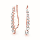 0.25ct Chain Diamond Drop Earrings in Gold & Platinum