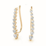 0.25ct Chain Diamond Drop Earrings in Gold & Platinum