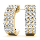 0.2-1.0ct Huggie Diamond Hoop Earrings in Gold & Platinum