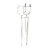 0.5ct Triangle Diamond Drop Earrings in Gold & Platinum