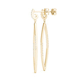 0.2ct Marquise Diamond Drop Earrings in Gold & Platinum