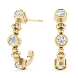 0.25-1.0ct Cluster Diamond Hoop Earrings in Gold & Platinum