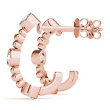 0.25-1.0ct Cluster Diamond Hoop Earrings in Gold & Platinum