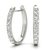 Round Diamond Hoop Earrings in Yellow Gold | Classic Diamond Hoops