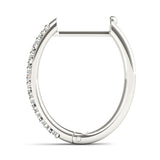 Round Diamond Hoop Earrings in Yellow Gold | Classic Diamond Hoops