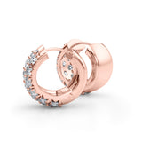 1.5-3.0ct Round Diamond Hoop Earrings in Gold & Platinum