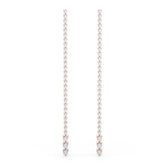 2.0ct Bar Diamond Drop Earrings in Gold & Platinum