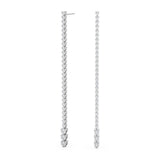 2.00ct Bar Diamond Drop Earrings in Gold & Platinum
