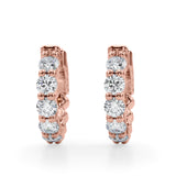 1.5ct Huggie Diamond Hoop Earrings in Gold & Platinum