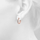 1.5ct Huggie Diamond Hoop Earrings in Gold & Platinum