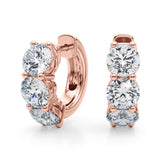 1.0ct Baguette Diamond Huggie Earrings in Gold & Platinum