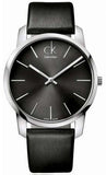 Calvin Klein CK City Men's Watch | Stainless Steel, Black Leathe