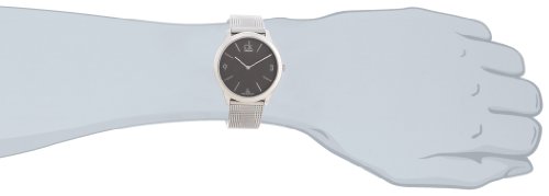 Calvin Klein Minimal Men's Watch – Dark Grey Dial, Stainless Steel Mesh Bracelet