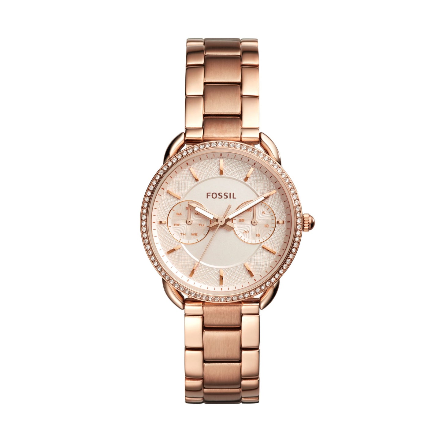 Fossil Women S Tailor Rose Gold Dial Watch - ES4264