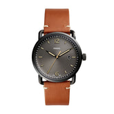 Fossil FS5276 The Commuter Men’s Black Dial Watch – Brown Leather Strap