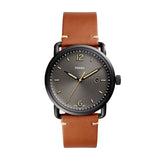 Fossil FS5276 The Commuter Men’s Black Dial Watch – Brown Leather Strap