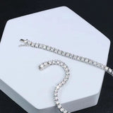 10.50 Carat Lab Grown Round Diamond Graduated Tennis Necklace in White Gold