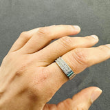 pave natural diamond eternity ring