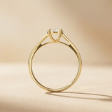 Lab Diamond Engagement Ring with Shoulders 0.25ct in 18K Gold Vermeil