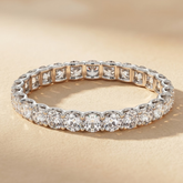 Lab Diamond Eternity Ring Platinum Claw Set 1.00ct G/VS