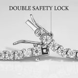 7.60 Carat Prong Set Natural Diamond Tennis Bracelet in Platinum | Ready To Ship