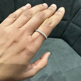 9K White Gold Round Cut Lab Grown Diamond Half Eternity Ring for Women