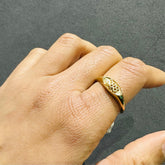 888 angel number ring gold signet ring lucky number ring