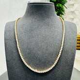 Diamond Tennis Necklace, Yellow Gold Diamond Necklace