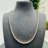 Diamond Tennis Necklace, Yellow Gold Diamond Necklace