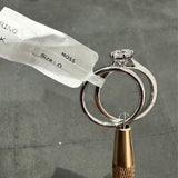 Solitär-Verlobungsring-Set mit 1,00 Karat, sechs Krappenfassung, gefertigt aus 9-karätigem Weißgold