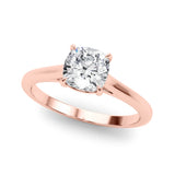 IGI Lab-Grown Cushion Diamond 4 Prong Set Solitaire Engagement Ring, D Color VVS Clarity