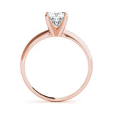 IGI Lab-Grown Cushion Diamond Four Prong Set Solitaire Engagement Ring, D Color VVS Clarity
