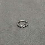 prong pave diamond ring