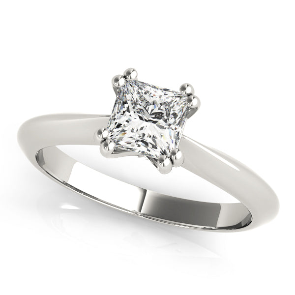 Princess Cut Diamond Four-Prong Heart Shaped Engagement Ring