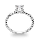 IGI Lab-Grown Oval Diamond 4 Prong Twist Solitaire Engagement Ring, VVS Clarity D Color