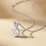 Chloe 0.50ct Lab Grown Diamond Solitaire Pendant Necklace in 9K White Gold