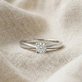 Lab Diamond Engagement Ring 0.15ct H/SI in 925 Sterling Silver | FineDiam