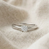 Lab Diamond Engagement Ring 0.15ct H/SI in 925 Sterling Silver | FineDiam