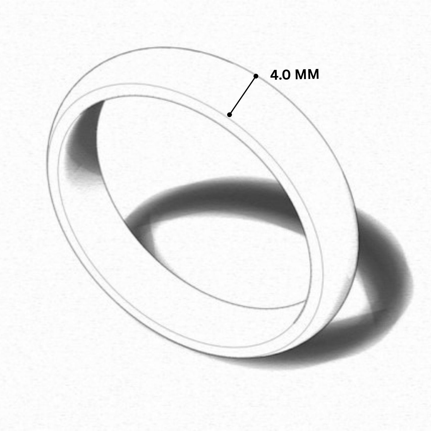D" Shape Plain Wedding Band for Women | UK Made Gold & Platinum Ring