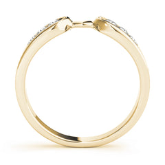 Curved Bands Half Eternity Ring in Gold & Platinum