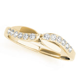 Split Shank Curved Half Eternity Ring in Gold & Platinum