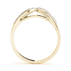 Split Shank Curved Half Eternity Ring in Gold & Platinum